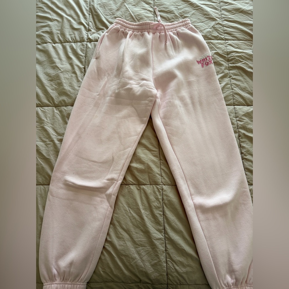 White Fox pink sweatpants in size S